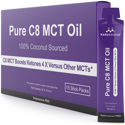 Kasse med 24 x Pure C8 MCT Oil | 15 X 15 ml Pakker Kasse