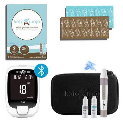 Keto-Mojo GKI-Bluetooth Blodsukker- og Ketontæller - BASIS STARTERKIT